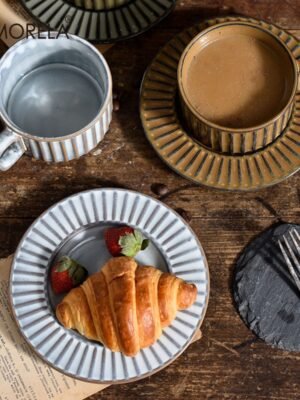 Ensemble de Tasses à Café en Céramique Rétro